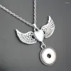 Pendentif Colliers Pendentifs Pour Sublimation Blanc K Pêche Coeur Ange Femmes Bouton Bijoux Transfert DIY Consommable224m