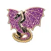 브로치 PF1215 Wyvern Purple Dragon Collection 에나멜 옷깃 핀 배지 핀 의류 배낭 장식 장식 보석 액세서리 선물 선물