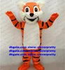 Orange Color Tiger Tigerkin Tigress Mascot Costume Adult Cartoon Character Outfit Suit Stage Performance Someone Inside zx2393