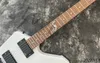 LVYBEST Electric Guitar Solid White Color Rosewood Fingerboard med Snake White Pearl Inlay Active Pickups kan anpassas