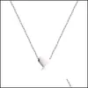 Pendant Necklaces New Classic Clavicle Chain Necklace Small Love Heart Pendant For Women Girl Gold Sier Choker Party Wedding Jewelry Dh5Rh