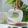 Tasses 400-500ml ins cactus tasse créatimique créative avec couvercle cuillère tasse de café cadeau