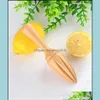 Fruit Vegetable Tools Beech Lemon Juicer Manually Wooden Squeezer Orange Citrus Juice Extractor Reamer Without Lacquer Wax Drop De Dhqpt