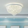 Pendant Lamps European Crystal Restaurant Lights Round Noble Painted Metal Dining Room Hanging Lamp Bar Counter