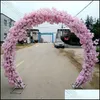 장식용 꽃 화환 인공 체리 꽃 가짜 꽃 화환 흰색 분홍색 붉은 퍼플 이용 가능 1 m/pcs wedding diy d dhorp