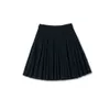 SAINS Designer de saia curta feminina Top Street Style Pleated Belt Bolt Pocket Camisa de poliéster reciclada Fabric 24ZD