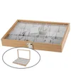 Jewelry Pouches Necklaces Tray Showcase Removable Display Rings Earrings Storage Box