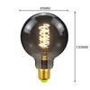 Retro Edison Bulb E27 220V 4W Light ST64 G80 G95 T300 T20 G125 Filament Vintage Ampoule Incandescent Spiral Lamp Smoke Gray