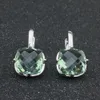 Stud CSJ Green Amethyst Boucle d'oreille Sterling 925 Argent Citrine Ametrine Paraiba Zultanite pour les femmes Fête d'anniversaire Cadeau de fiançailles Bo2828642