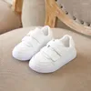 Chaussures d'Athlétisme Enfant Printemps Et Automne Petit Blanc Cuir Simple Respirable Garçon Fille Simple Etudiant Perfo