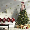 Decorazioni natalizie Albero Grande reticolo Paillettes Nastro Fiocchi Appeso Natale Top Ornamenti Anno Festa Regalo Decorazioni di nozze