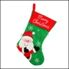 クリスマスの装飾クリスマスストッキングバッグクロスストライプエルクソックス漫画サンタディアクリスマスツリーハンギングデコレーションスノーマンギフト博士dhylw