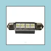 Billökor 100x 42mm C5W 5050 SMD 4 LED CanBus Error White Car Interior Festoon Dome BB Light DC12V Drop Delivery Mobiles Motorcyklar DH8YH