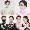 Tasarımcı Maskeler Kadınlar Eşarp Yüz Peçe İpek Şifon Maske Bayanlar Moda Açık Rüzgar Geçirmez Yarım Toz Yerli Güneşlik Maskeleri Damla Döküm Dhhau