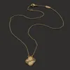 Naszyjniki wiszące projektanty łańcuchy biżuterii luksusowe bijoux cjeewelers vc litera czteromestowa klamra kwiatowa pełna diament