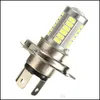 車の電球4PCS H4 5630 SMD 33LEDホワイトカーLEDフォグライトフロントデイタイムランニングBB DC12Vドロップ配信モバイルライトLIG DHPCB