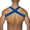 MUITOPANTES CURSA SEXY ombro de ombro gay Men's Arnness Strappy Party Body Body Halter Club Use Tanques de Nylon Roupas de Bondage elásticas