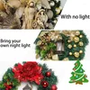 Flores decorativas Christmas Wrinalh Christeiro Sagrado Garlandas Gruninas da Paleira da porta da janela da parede Ornamento de lareira escada de escada de varanda Jardim