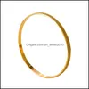 Bangle Bangle Fashion Frosted Armband Bangles Gold Color Armband Korean Metal For Women Jewelry Pseiras Femme CF1Bangle Drop Deliv DHCR9