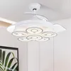 Eenvoudige led plafondlamp woonkamer kroonluchter met fan Noord -Europa restaurant onzichtbaar