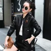 Women's Leather Faux THEME 21 Women Fashion Pu Jacket Zipper Motorcycle Coat Short Biker Soft Bomber Female 221111