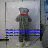 Long Fur Furry Grey Wolf Mascot Costume Husky Dog Fursuit vuxen tecknad karakt￤rshandelsutst￤llning Aff￤rsjubileum ZX662