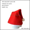 Decorações de Natal LED Luminous Christmas Hat Adt Kids Papai Noel Claus Red Hats Cosplay Party Drop Deliver