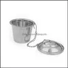 Tea Infusers Seasoning Bag Tea Infuser 304 Stainless Steel Basket With Cap Pot Cooking Soup Stew Teapot Mesh Filter 650 S2 Drop Deli Dhwqm