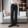 Men's Pants Men Suit Solid Full Baggy Casual Wide Leg Trousers Khaki Black White Straight Bottoms Streetwear Oversize Clothing 5XL 221111