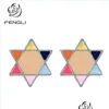 Stud Stud Fengli Classique Géométrique Boucles D'oreilles Pour Les Femmes Conception Simple Colorf Étoile Boucle D'oreille Lady Girl Party Bijoux Drop Delivery Dhzoi