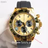 12.4mm ultra-thin men's watches automatic mechanical watch 40mm ETA7750 movement 904L sapphire glass ceramic ice blue luminous fashion waterproof watch-3