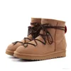 Nueva Australia Botas para la nieve Correa con cordones Cilindro bajo Zapatos cálidos de invierno Wggs Botas integradas de piel uggitys de lujo para hombre Botas de caballero ugglie 5854