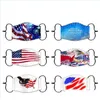 Designer Masker 3D USA Cotton Masks Independence Day Face Mask Flag Eagle Washable Print PM2 5 Dammtät Drop Delivery Home Garden Ho DHK7W