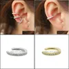 Stud Stud Simple 925 Sterling Sier Cuffs Wholesale Women Girl Delicate Anti Allergy Vermail Ingen Piercing Earring Drop Delivery Jewelr Dhyoj