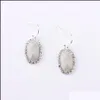 Charm Designer Faceted Acrylic Oval Charms Earrings For Women Small Resin Dangle Earring Boutique Jewelry Christmas Gifts Drop Delive Dhk3M