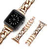 Smart Braps Single Row Chain Metal Bristant Denim Chain Link Bracelet Braceble Band Band Bess для Apple Watch Series 2 3 4 5 6 7 8 SE Ultra Iwatch 41 45