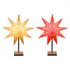 Table Lamps Christmas LED Lamp Hollow Star Floor Light Nine Pointed Standing Bedside Indoor Lighting Ornaments