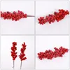 Party Decoration 6pcs Holly Berry Stems Christmas Tree Picks Table Centerpieces Red Berries