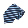 Bow Ties Fashion Men's Accessories Randiga rutiga slipsar för män Blue Business Wedding Neck Male Woven Party Gravatas Slim JT8cm