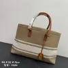 Modedesigner-Tasche, Damen-Cabas-Einkaufstasche, Strand-Umhängetasche, Handtasche, Geldbörse, echtes Leder, große Einkaufstaschen, horizontale Woll-Textil-Tragetaschen