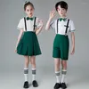 Clothing Sets Children Students The Class Uniform Tops Boys Girls Suit Skirt Poetry Reading Chorus Kids Costumes For Daily Life Stage Show