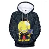 Felpe con cappuccio da uomo Anime Assassination Classroom Felpa con cappuccio da uomo / donna Felpe moda Ragazzi / ragazze Streetwear Top Abbigliamento Korosensei