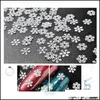 Decorazioni natalizie Fiocco di neve Decalcomanie per unghie Mti Design Nails Art Stickers Decorazioni natalizie Paillettes Trathin Personalità Donna S Dhfje