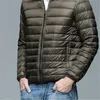 Parkas en duvet pour hommes automne hiver hommes veste ultra-légère manteau de canard blanc vestes pour hommes manteaux décontractés Parka chaude 3XL 4XL 221111