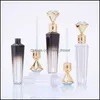 Упаковочные бутылки L Diamond Lip Tubes Clear Pell Tube Container с палочками модные бутылки.