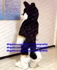 Schwarz Weiß Langes Fell Pelzigen Wolf Maskottchen Kostüm Fuchs Husky Hund Fursuit ALASKAN Erwachsene Cartoon Anzug Kleidung Sport Veranstaltungen zx669