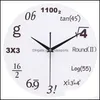 Wandklokken Acryl Math Wall Clock Fashion Notticking Mute Modern Design Vergelijking voor Home Office School Watch1 662 S2 Drop Deliver Dh0WX