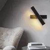 Lampy ścienne Nordic LED Indoor 7W Białe/czarne światła dla domowej sypialni Kąt sypialni Regulowany Sconce AC110V/220V