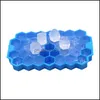 Andra barprodukter 37 Cube Honeycomb Ice Tool Sile Mögel för kök leveranser Summer Tray Diy Wine Whisky Drop Delivery Home Garden Dhlmh