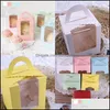 Cupcake Desserts Chocolates Gifts Box Food Storage Cakes Cookie Snack Containers Single Cupcakes fodral med handtag Clear Window 0 35 DH1DN